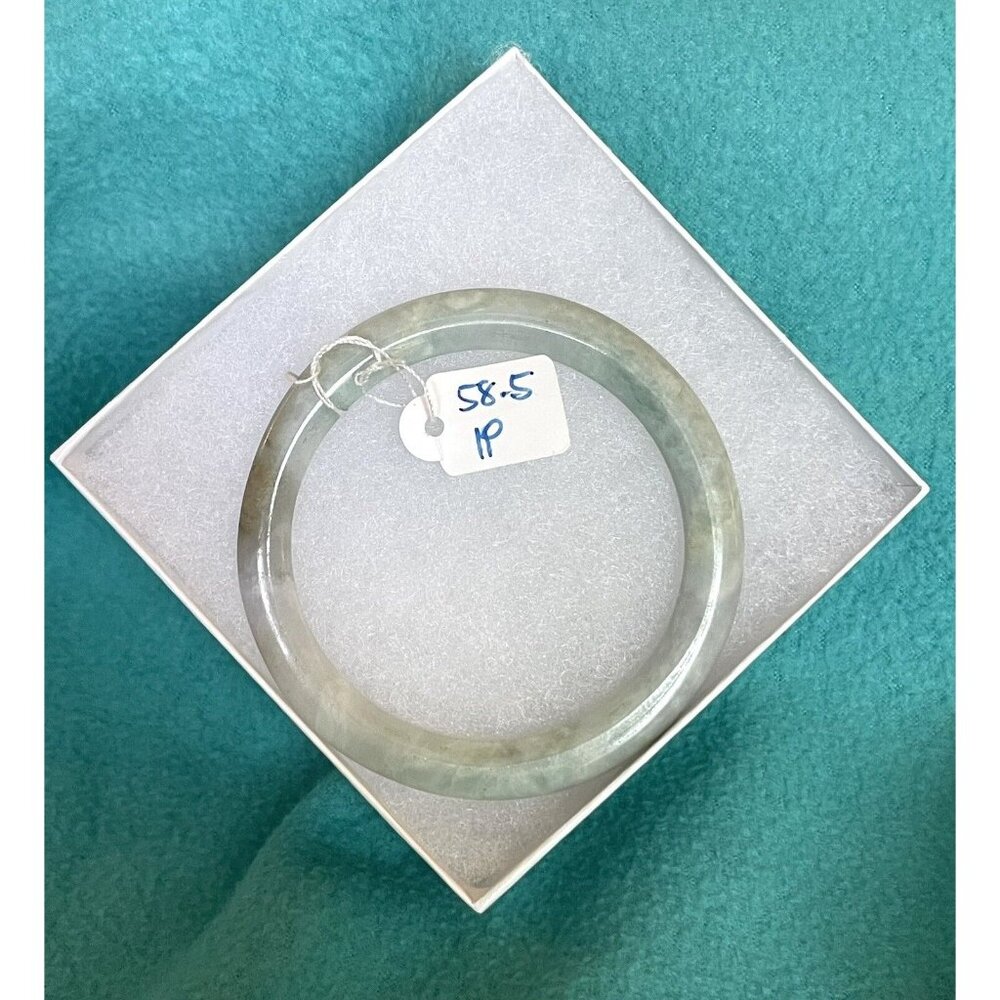 Luna’s Jade Forest Green Jade Bangle Bracelet Sz 58.5 IP